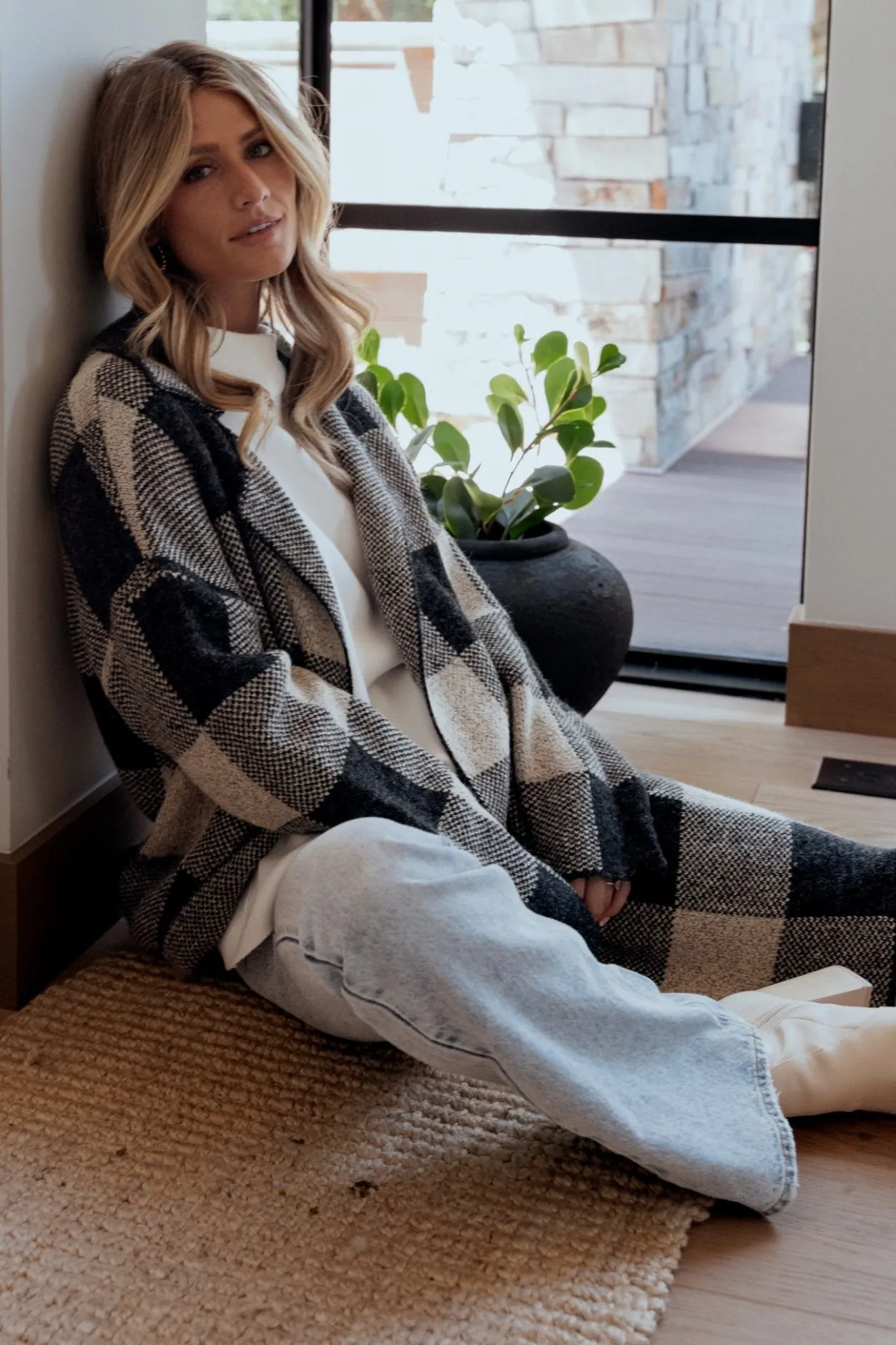 New Baltic Born Toronto Cardigan | Black + Taupe Black+Taupe