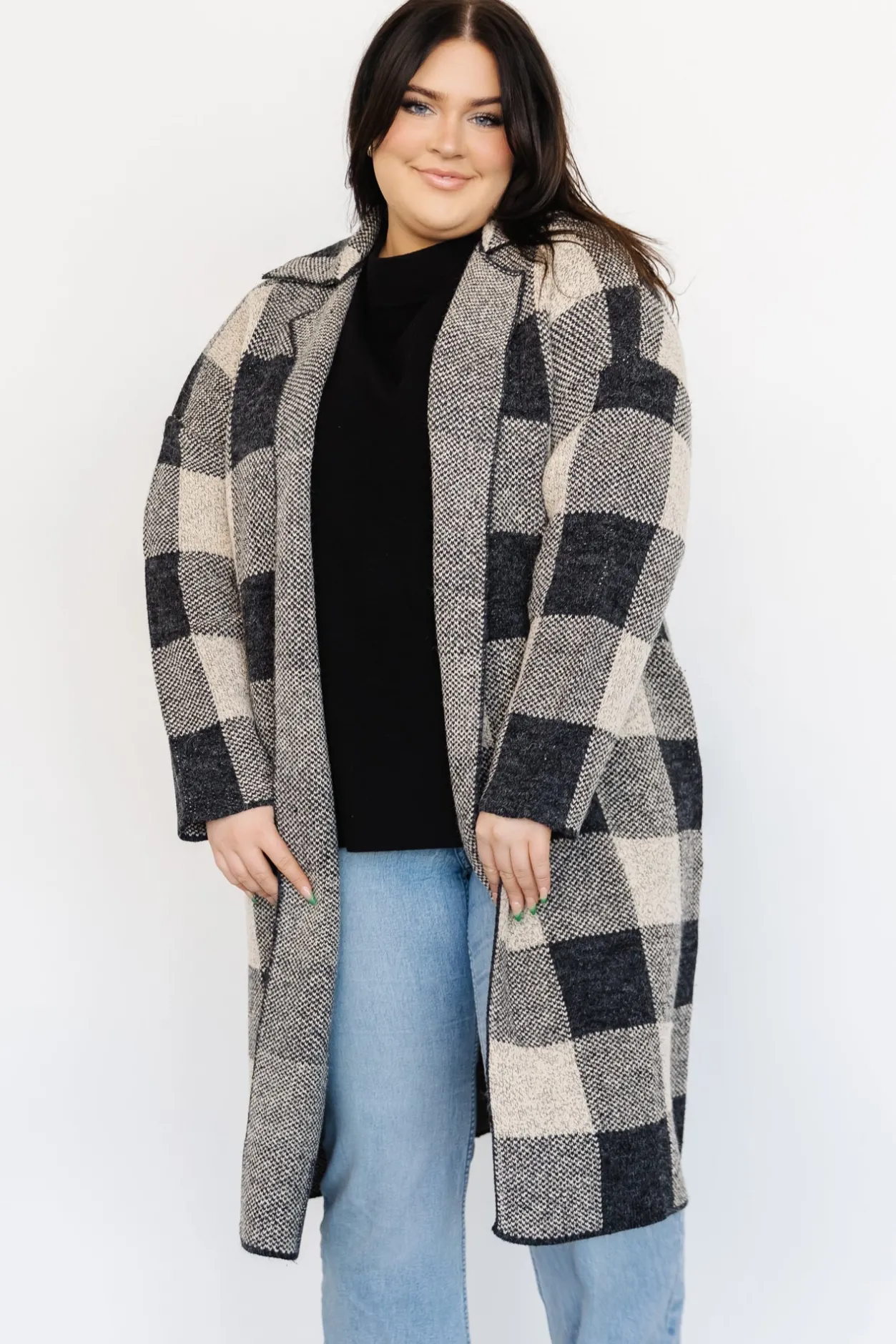 New Baltic Born Toronto Cardigan | Black + Taupe Black+Taupe