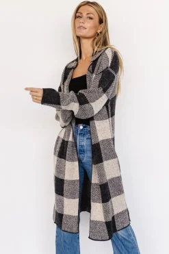New Baltic Born Toronto Cardigan | Black + Taupe Black+Taupe