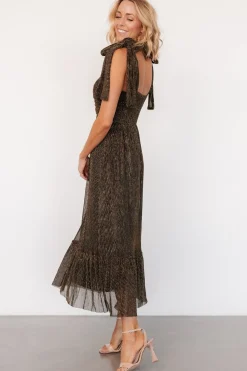 Online Baltic Born Tosha Shimmer Tank Dress | Black + Gold Black+Gold
