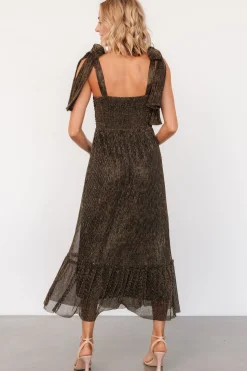 Online Baltic Born Tosha Shimmer Tank Dress | Black + Gold Black+Gold