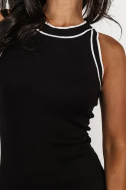 New Baltic Born Tove Knit Tank Midi Dress | Black