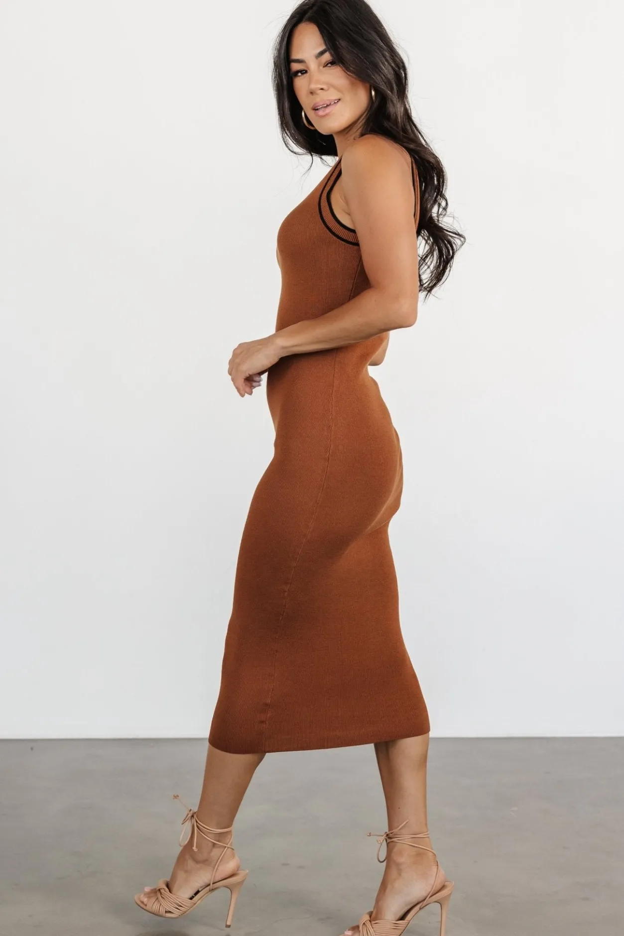 Hot Baltic Born Tove Knit Tank Midi Dress | Copper