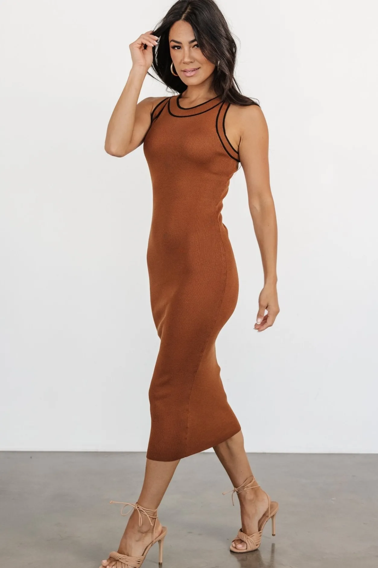 Hot Baltic Born Tove Knit Tank Midi Dress | Copper