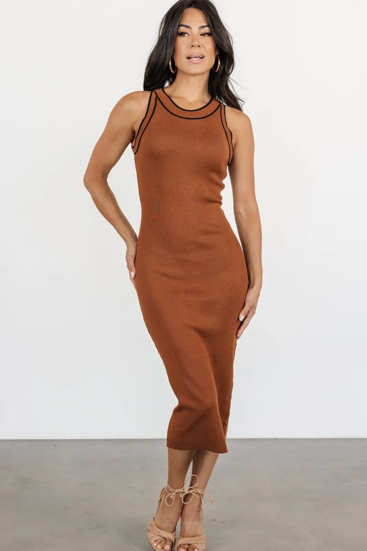 Hot Baltic Born Tove Knit Tank Midi Dress | Copper
