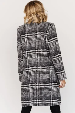 Hot Baltic Born Townley Houndstooth Coat | Black + Off White Black+OffWhite