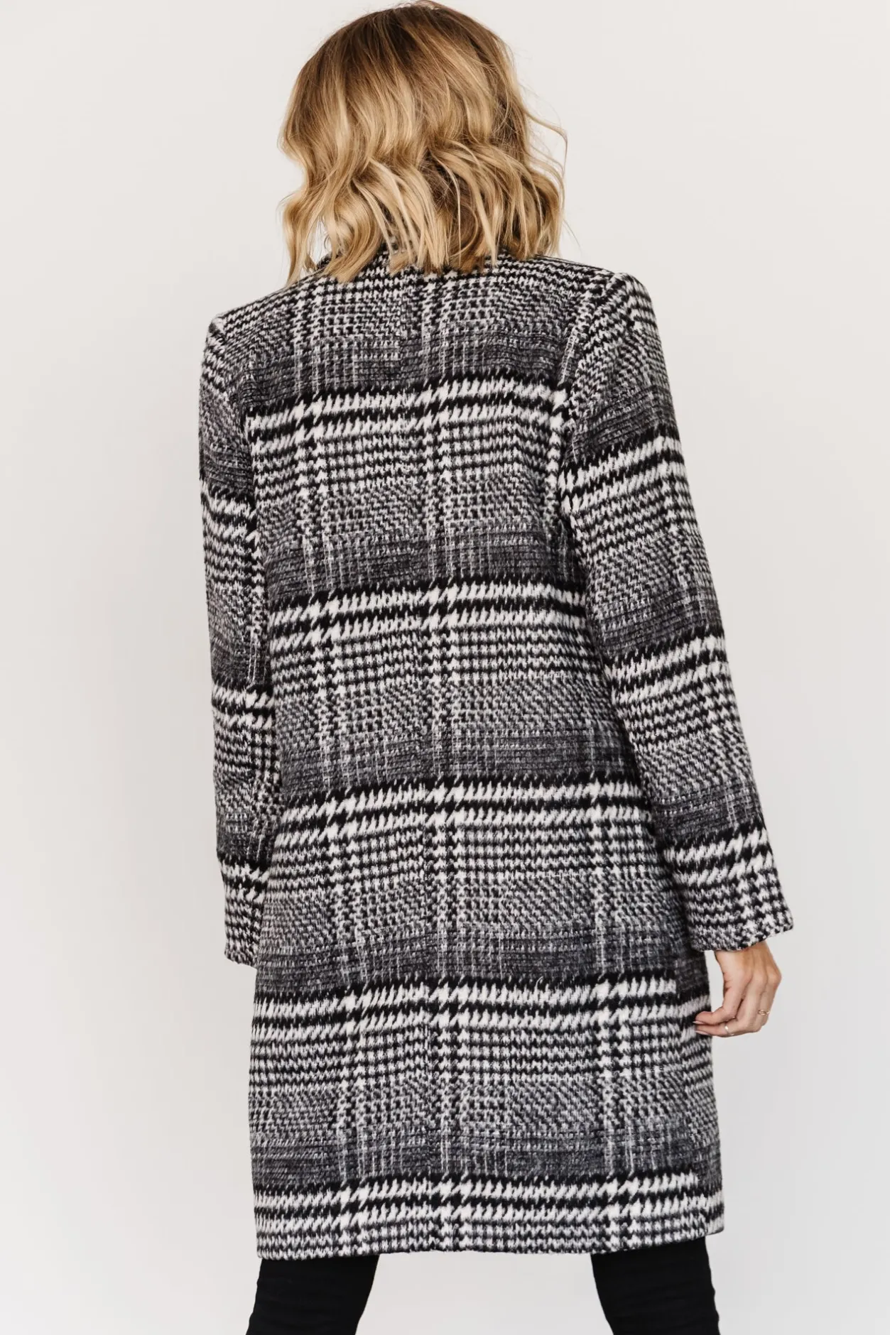 Hot Baltic Born Townley Houndstooth Coat | Black + Off White Black+OffWhite