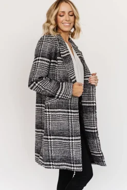 Hot Baltic Born Townley Houndstooth Coat | Black + Off White Black+OffWhite