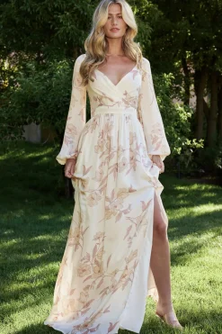 Outlet Baltic Born Tristan Maxi Dress | White Floral WhiteFloral