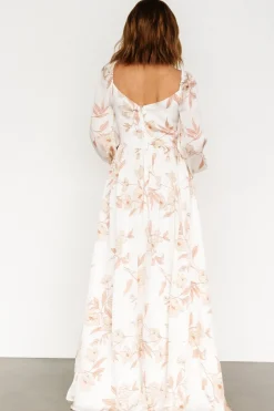 Outlet Baltic Born Tristan Maxi Dress | White Floral WhiteFloral