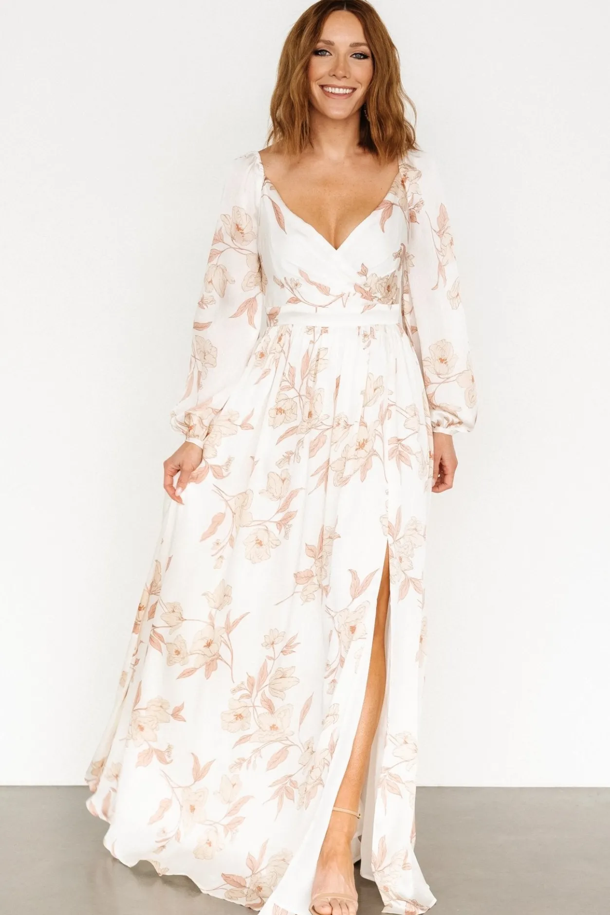 Outlet Baltic Born Tristan Maxi Dress | White Floral WhiteFloral