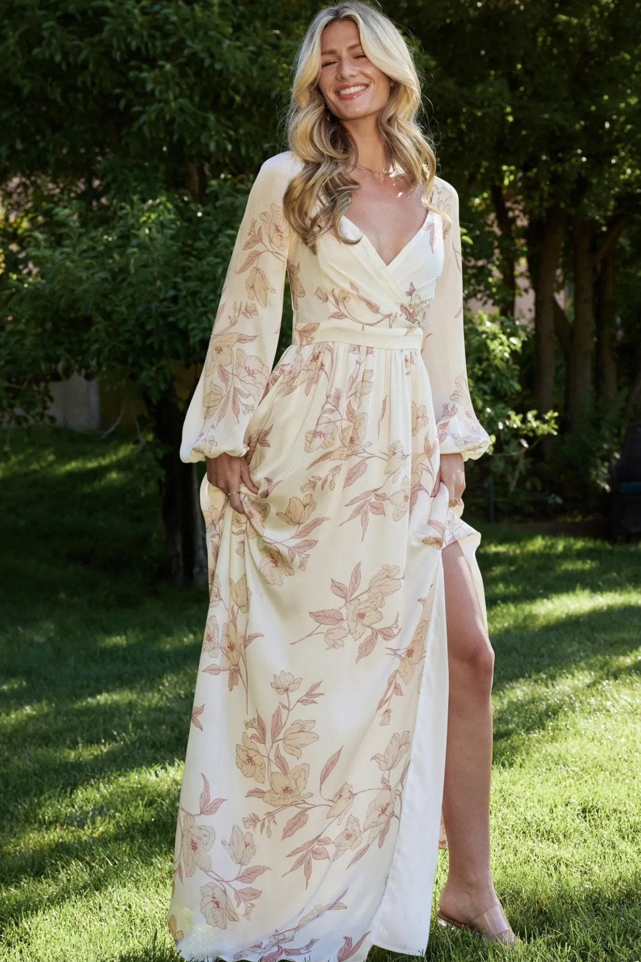 Outlet Baltic Born Tristan Maxi Dress | White Floral WhiteFloral