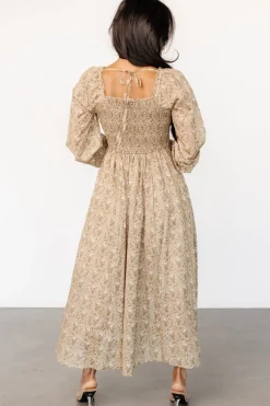 Sale Baltic Born Truman Smocked Dress | Olive Floral OliveFloral