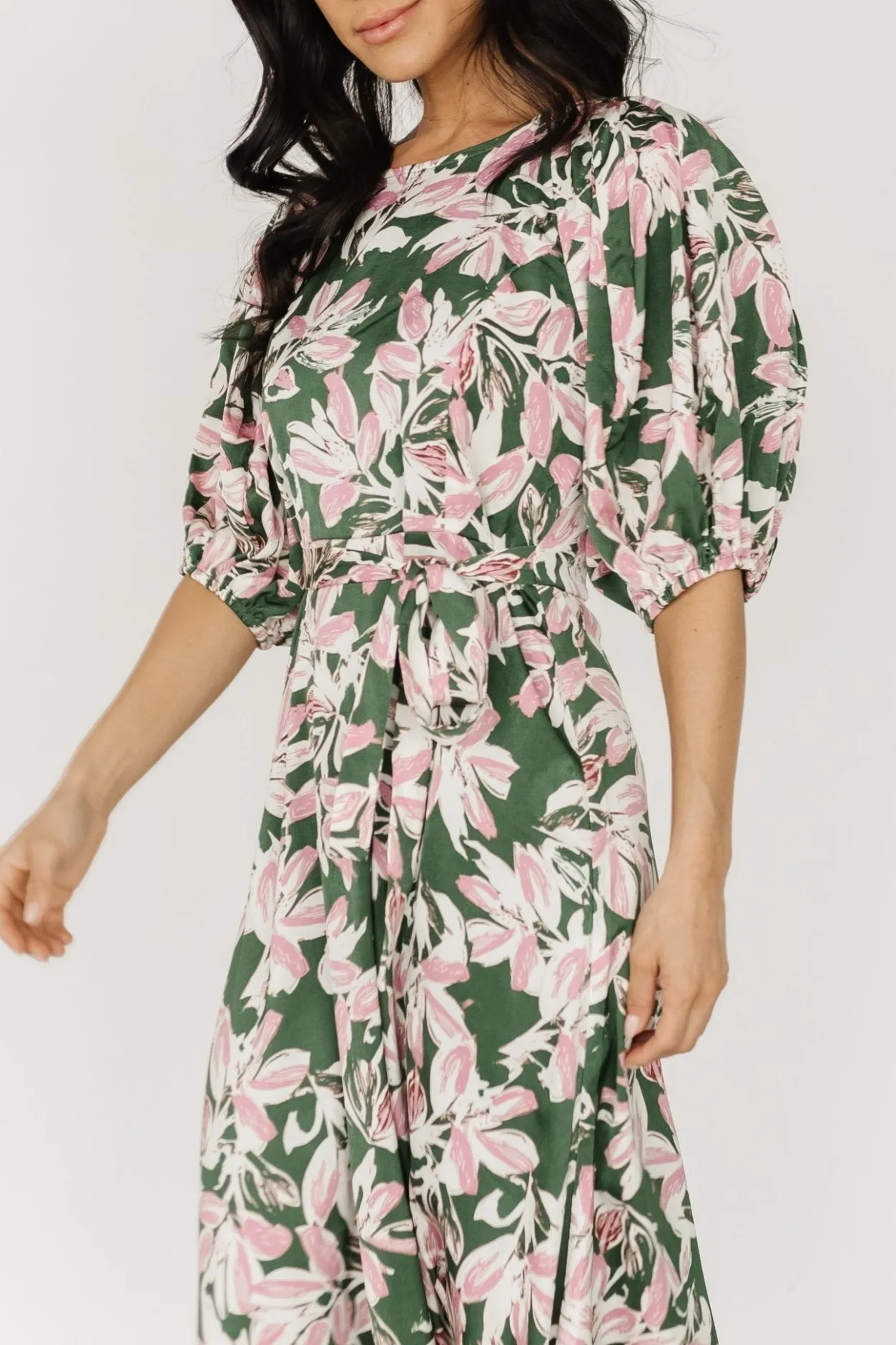 Hot Baltic Born Tucson Midi Dress | Green + Pink Green+Pink