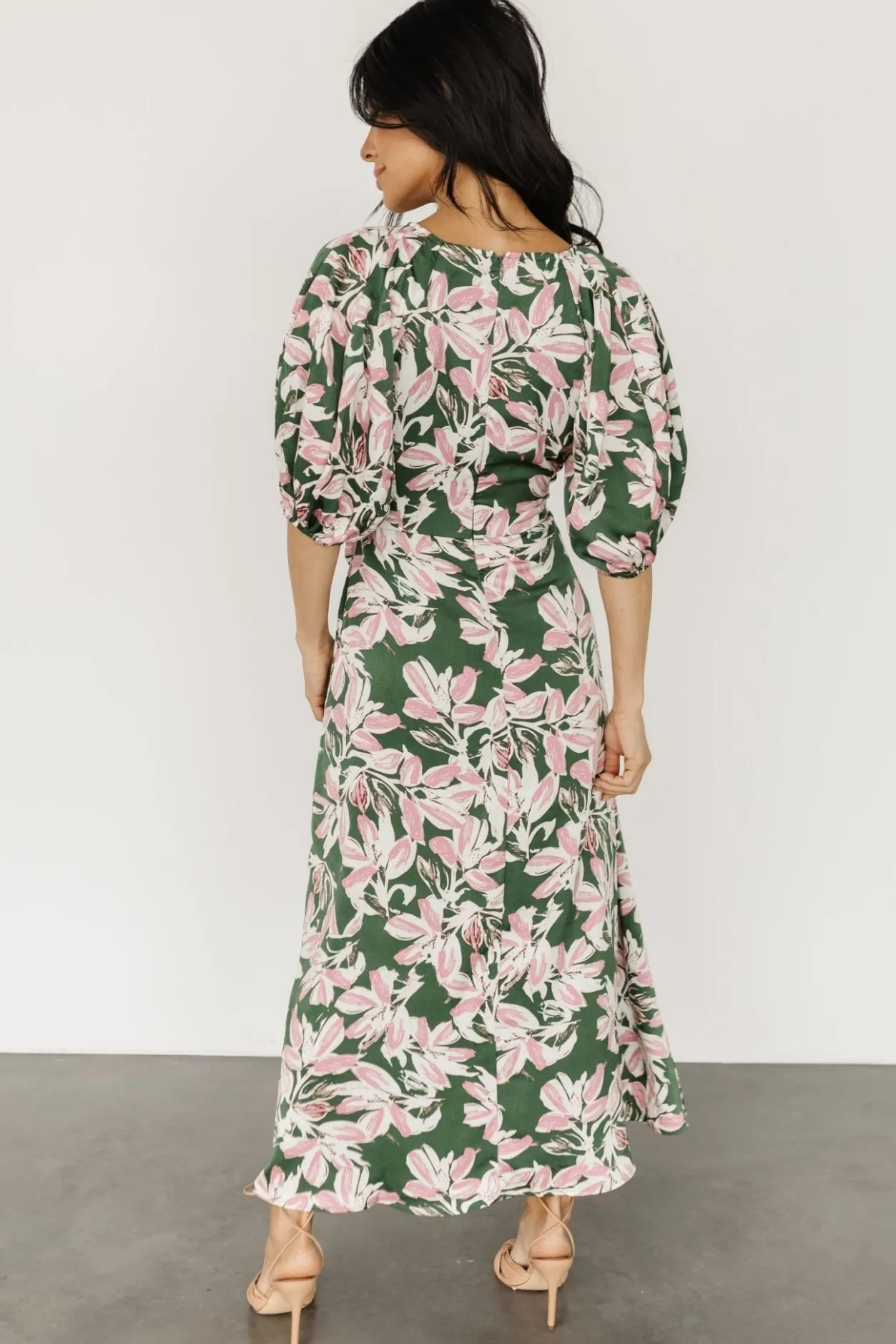 Hot Baltic Born Tucson Midi Dress | Green + Pink Green+Pink