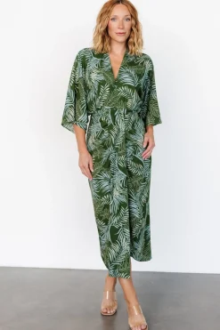 Outlet Baltic Born Tula Kimono Dress | Green + Blue Print Green+BluePrint