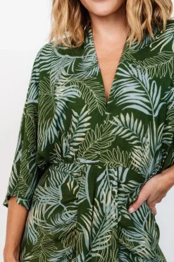 Outlet Baltic Born Tula Kimono Dress | Green + Blue Print Green+BluePrint