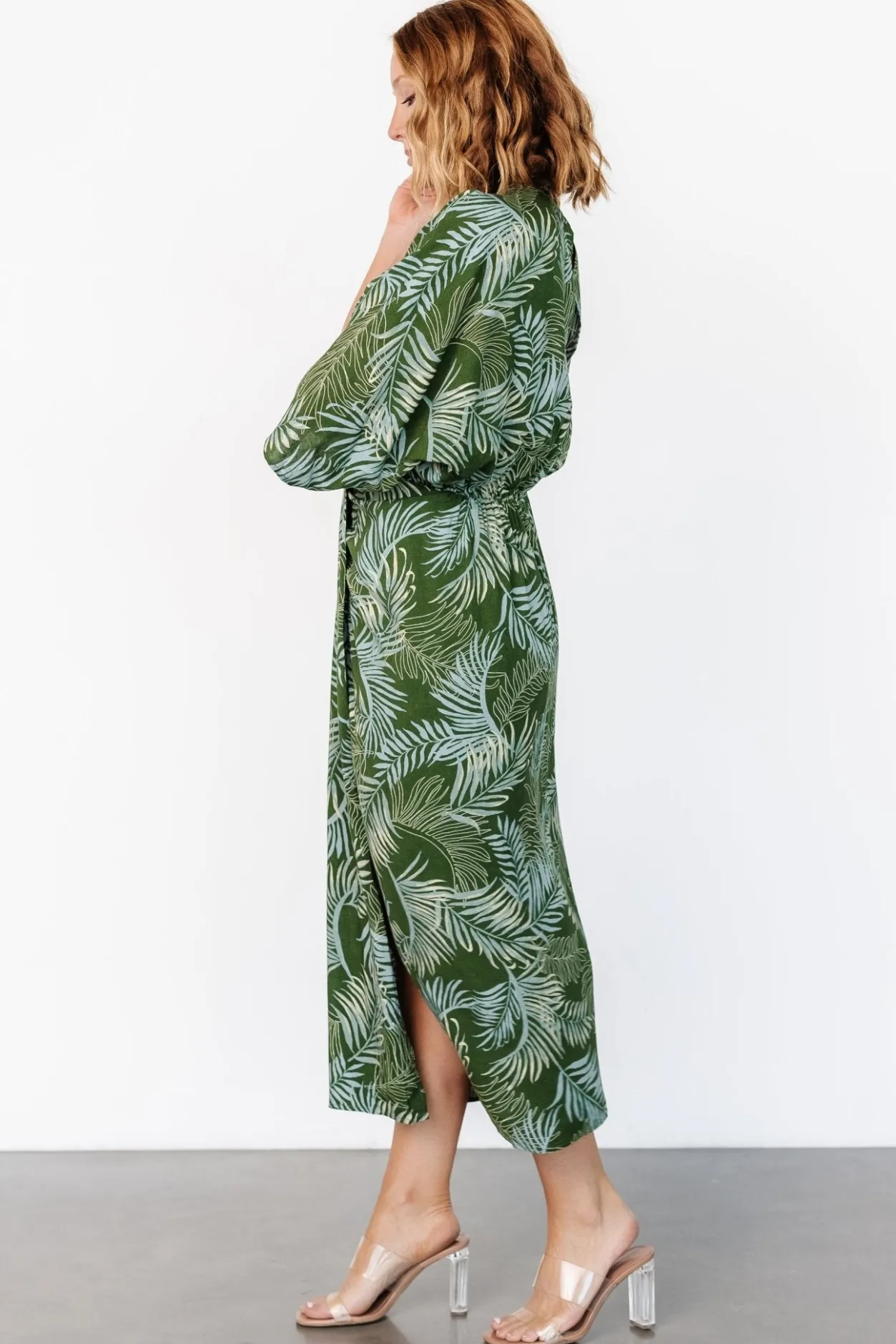 Outlet Baltic Born Tula Kimono Dress | Green + Blue Print Green+BluePrint