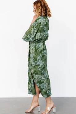 Outlet Baltic Born Tula Kimono Dress | Green + Blue Print Green+BluePrint