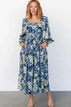 Sale Baltic Born Twyla Dress | Blue + Cream Floral Blue+CreamFloral