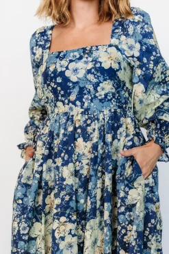 Sale Baltic Born Twyla Dress | Blue + Cream Floral Blue+CreamFloral