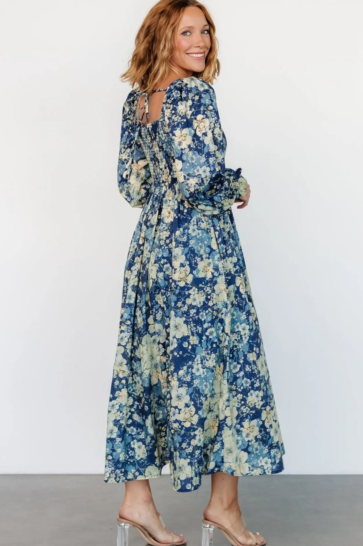Sale Baltic Born Twyla Dress | Blue + Cream Floral Blue+CreamFloral
