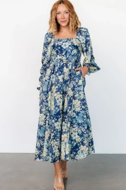 Sale Baltic Born Twyla Dress | Blue + Cream Floral Blue+CreamFloral