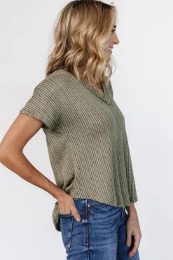 Best Baltic Born Tylee Knit Top | Dusty Olive DustyOlive