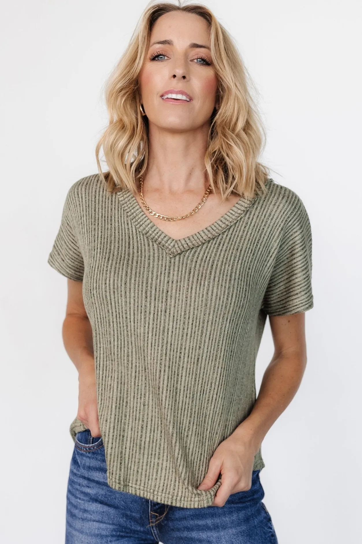 Best Baltic Born Tylee Knit Top | Dusty Olive DustyOlive