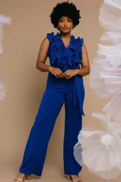 Best Baltic Born Tyra Ruffle Tank Jumpsuit | Cobalt