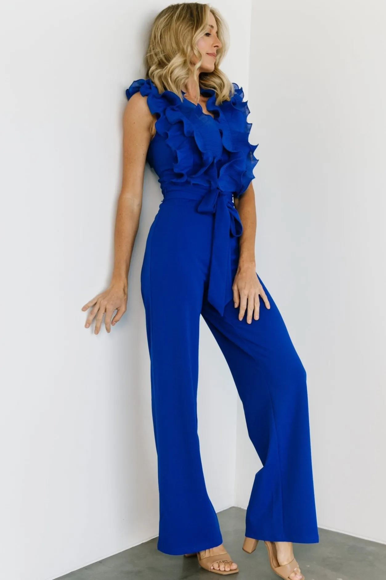 Best Baltic Born Tyra Ruffle Tank Jumpsuit | Cobalt