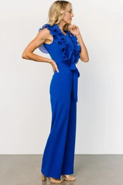 Best Baltic Born Tyra Ruffle Tank Jumpsuit | Cobalt