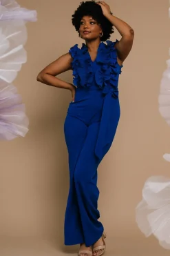 Best Baltic Born Tyra Ruffle Tank Jumpsuit | Cobalt