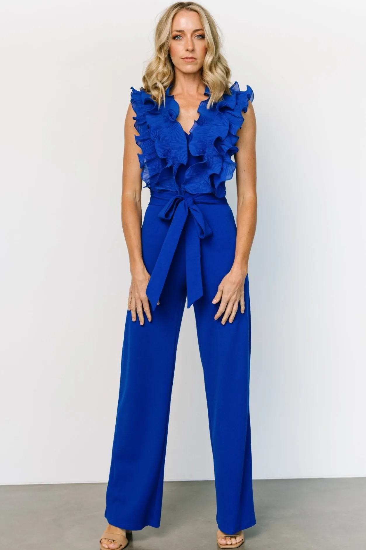 Best Baltic Born Tyra Ruffle Tank Jumpsuit | Cobalt