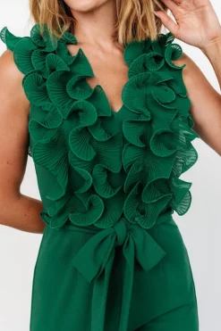 New Baltic Born Tyra Ruffle Tank Jumpsuit | Green