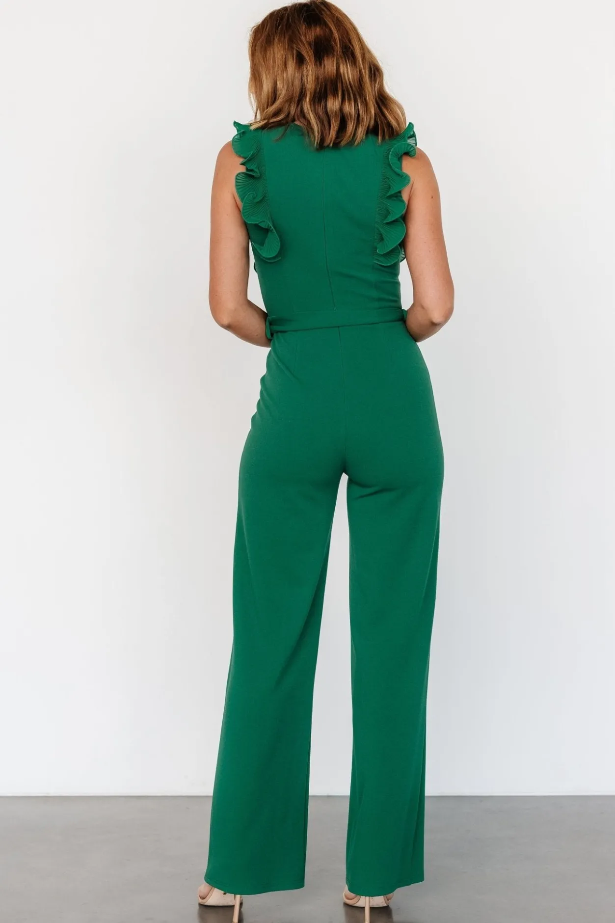 New Baltic Born Tyra Ruffle Tank Jumpsuit | Green