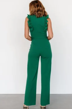 New Baltic Born Tyra Ruffle Tank Jumpsuit | Green