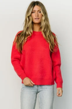 Best Baltic Born Tyson Knit Sweater | Cherry Red CherryRed
