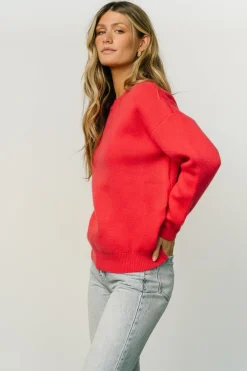 Best Baltic Born Tyson Knit Sweater | Cherry Red CherryRed