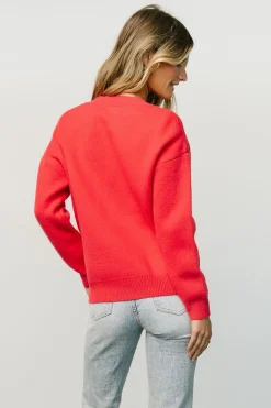 Best Baltic Born Tyson Knit Sweater | Cherry Red CherryRed