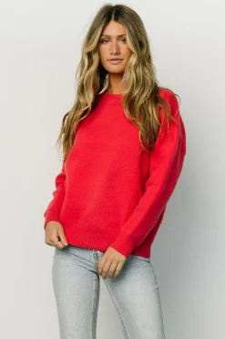 Best Baltic Born Tyson Knit Sweater | Cherry Red CherryRed