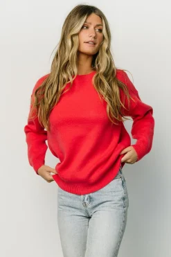 Best Baltic Born Tyson Knit Sweater | Cherry Red CherryRed