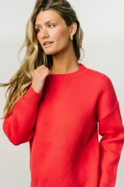 Best Baltic Born Tyson Knit Sweater | Cherry Red CherryRed