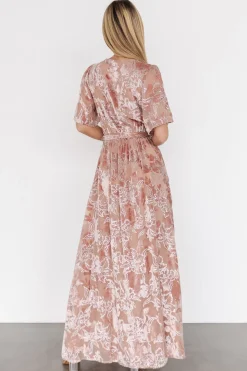 Sale Baltic Born Uma Velvet Maxi Dress | Blush + Silver Blush+Silver
