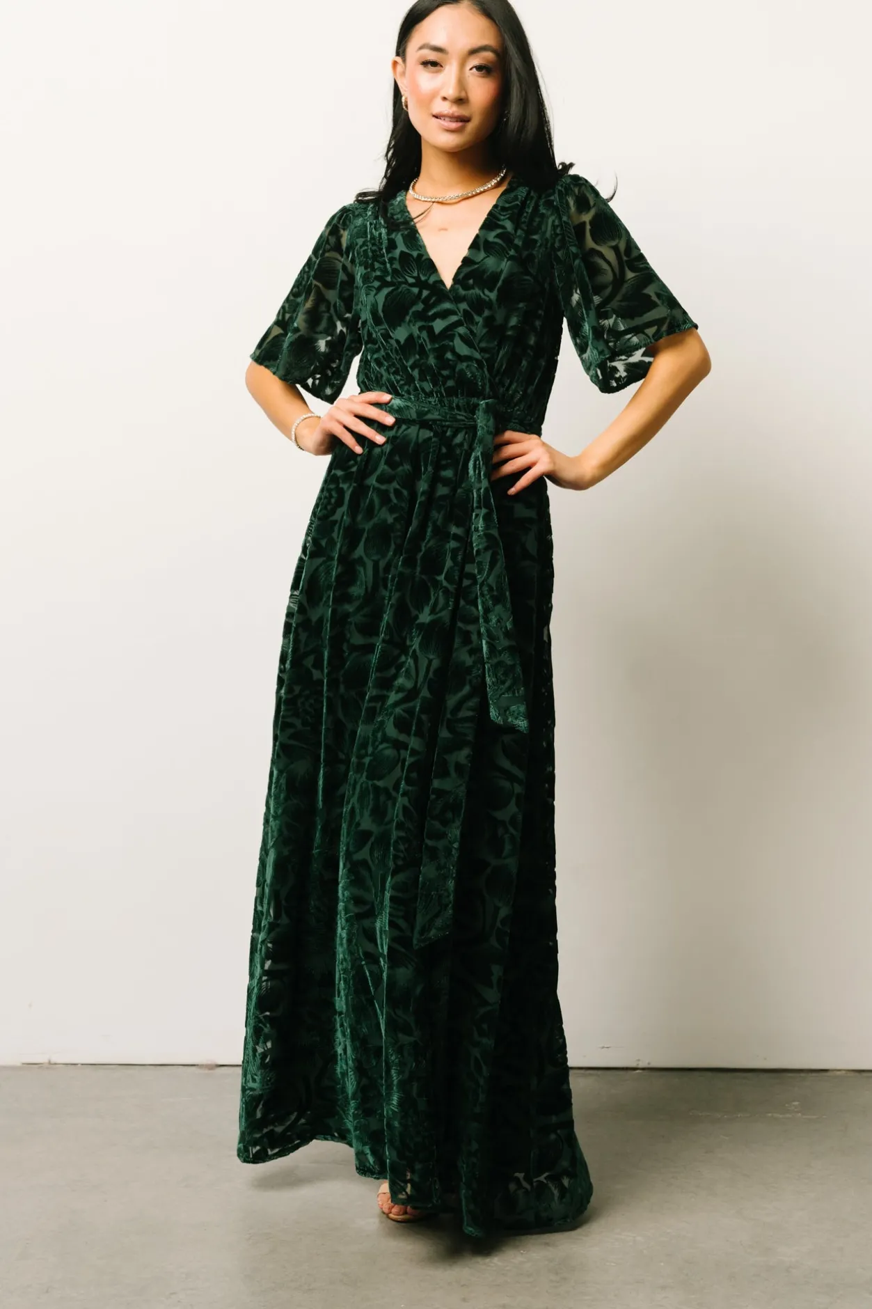 Best Baltic Born Uma Velvet Maxi Dress | Dark Green DarkGreen