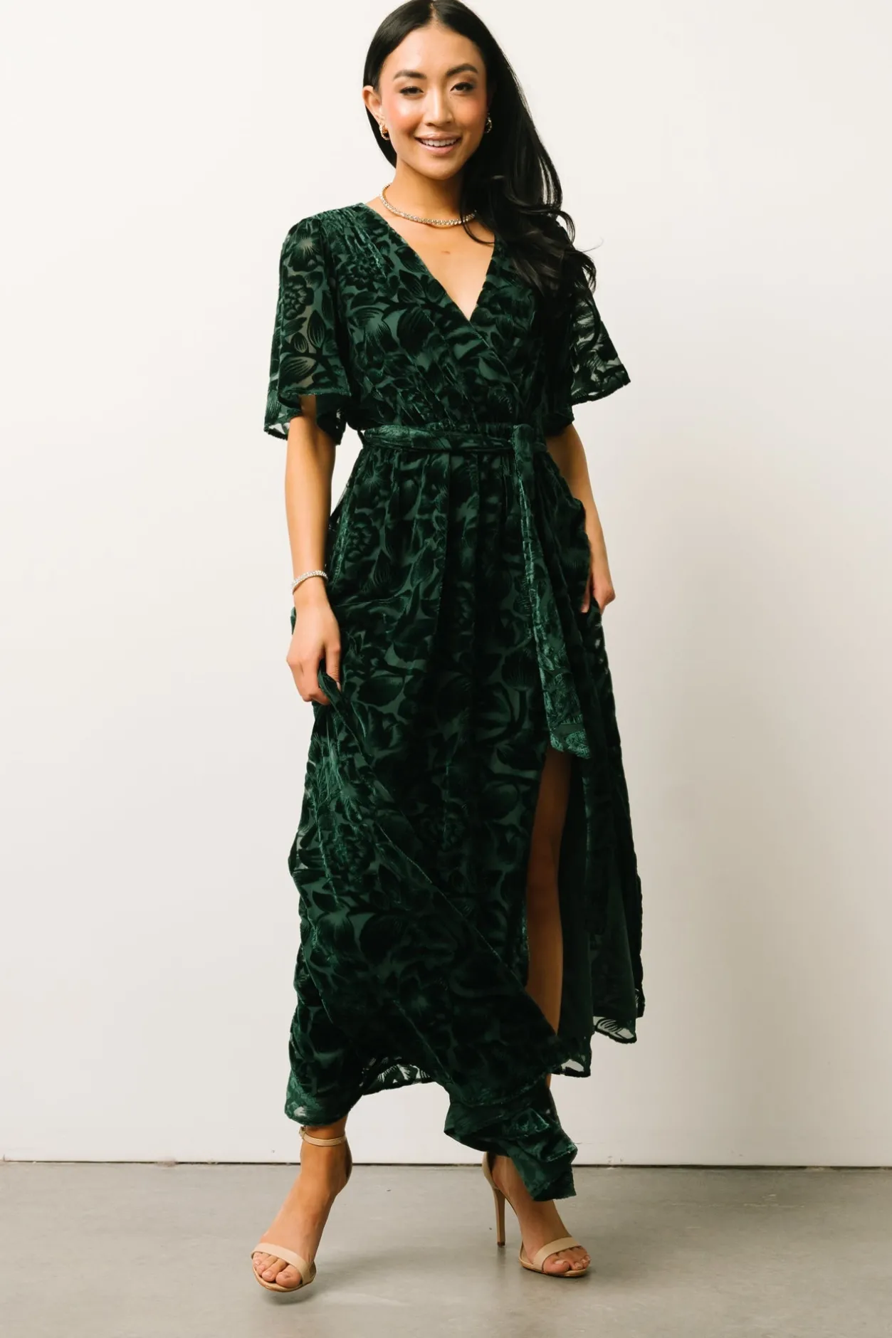 Best Baltic Born Uma Velvet Maxi Dress | Dark Green DarkGreen