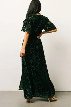 Best Baltic Born Uma Velvet Maxi Dress | Dark Green DarkGreen