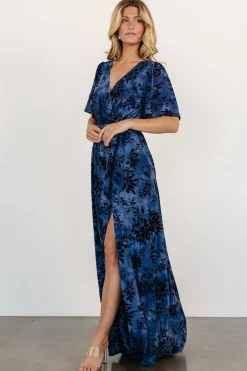 Sale Baltic Born Uma Velvet Maxi Dress | Navy