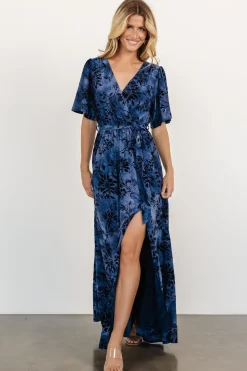 Sale Baltic Born Uma Velvet Maxi Dress | Navy