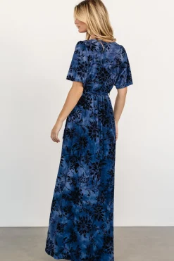 Sale Baltic Born Uma Velvet Maxi Dress | Navy